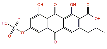 1,6,8-Trihydroxy-3-propylanthraquinone-2-carboxylic acid 6-O-sulfate